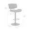 Armen Living Brooklyn Adjustable Swivel Black Faux Leather and Black Wood Bar Stool with Black Base LCBRBABLBL - alternate 10